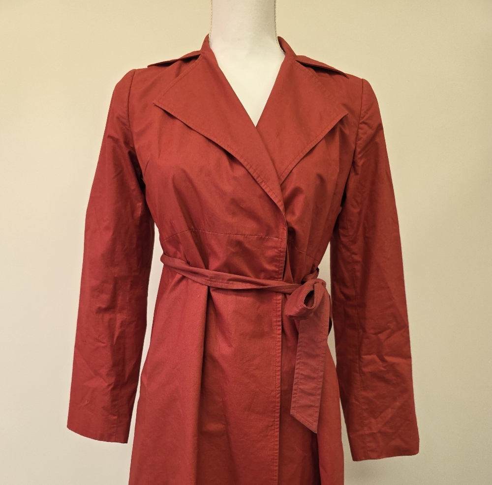 Stylish Red Trench Coat